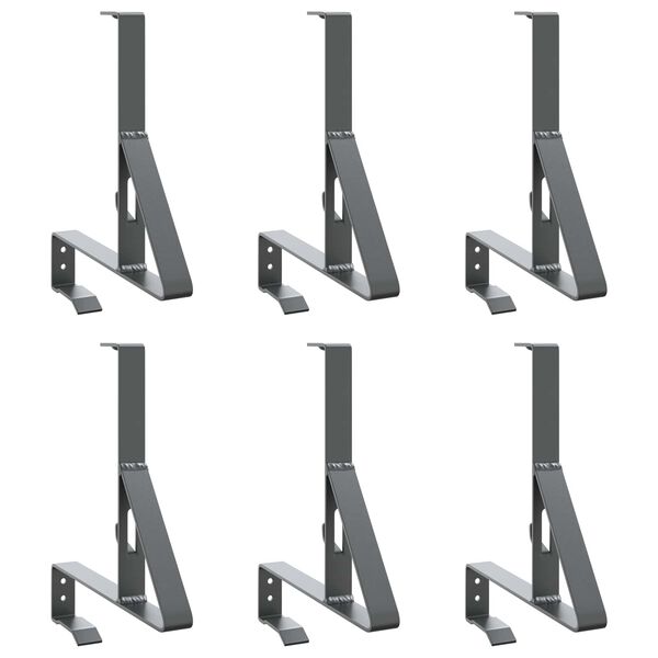 vidaXL Supporto per guardia della neve 6 pcs Antracite Acciaio