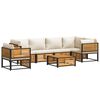 vidaXL Set Divano da Giardino 7 pz con Cuscini Legno Massello Acacia