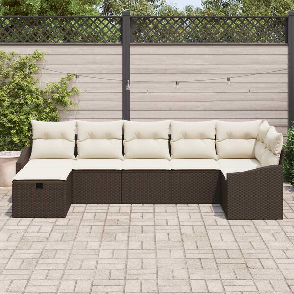 vidaXL Set di divani con cuscino 8 pcs polyrattan