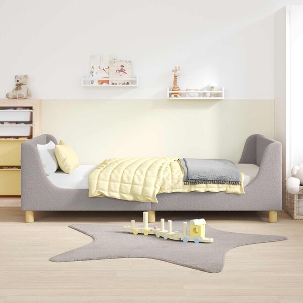 vidaXL Struttura letto bambini con testata Grigio chiaro 90 x 200 cm