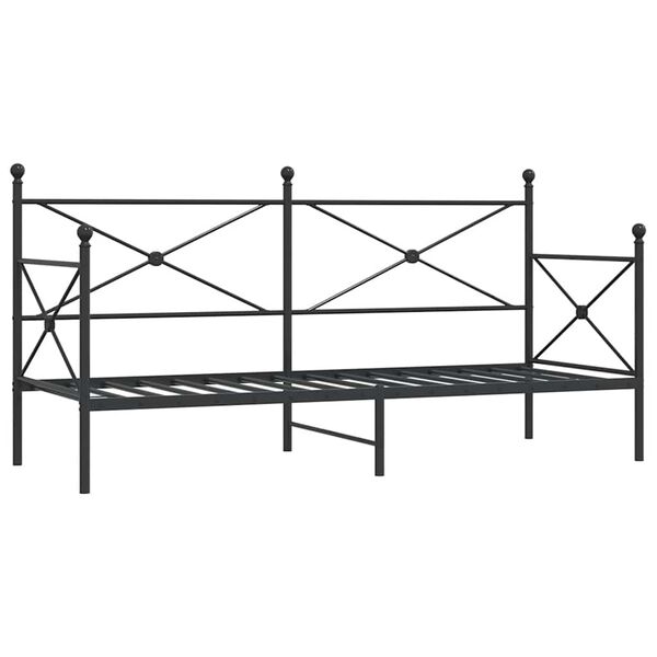 vidaXL Dormeuse senza Materasso Nero 75x190 cm in Acciaio