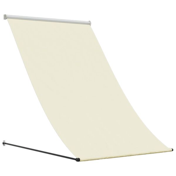 vidaXL Tenda da Sole Retrattile Crema 100x150 cm in Tessuto e Acciaio