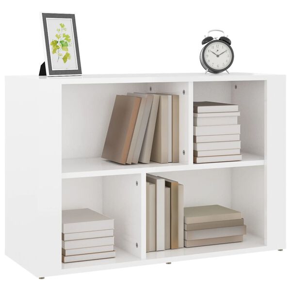 vidaXL Credenza Bianco Lucido 80x30x54 cm in Legno Multistrato