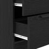 vidaXL Credenza 3 pcs Rovere Nero 180 x 30 x 70 cm Legno multistrato