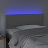 vidaXL Testiera Grigio a LED 90x5x78/88 cm in Similpelle