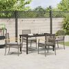 vidaXL Set da Pranzo per Giardino 5 pcs Grigio polyrattan