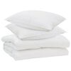 vidaXL Piumone con cuscino 3 pz Bianco Microfibra