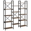 vidaXL Libreria 156 x 25 x 167 cm Legno ingegnerizzato Rovere Fumo