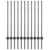 vidaXL Palo per recinzione interrato 11 pz Grigio 140 cm