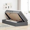 vidaXL Letto con contenitore e materasso Grigio scuro 90 x 190 cm