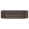 vidaXL Letto Giardino Acciaio Zincato 249x100x68 cm Marrone