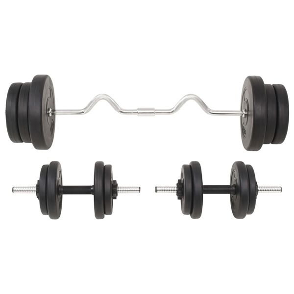 vidaXL Set Bilanciere e Manubri da 60 kg