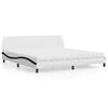 vidaXL Letto con Materasso Dover Bianco e Nero 200x200cm in Similpelle