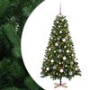 vidaXL Albero di Natale artificiale con palline 120 cm 150 LED