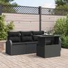 vidaXL Set Divano da Giardino 5 pcs Nero Rattan in Polipropilene