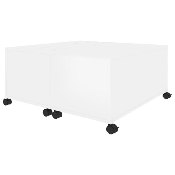 vidaXL Tavolino da Salotto Bianco Lucido 75x75x38 cm Legno Multistrato