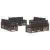 vidaXL Set Divano da Giardino 12 pz Grigio e Grigio Scuro polyrattan
