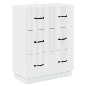 vidaXL Mobile con Cassetti Bianco 66 x 34,5 x 87 cm