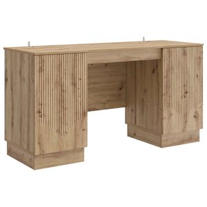 vidaXL Scrivania con lo scaffale Rovere Artigianale 142,5 x 50 x 75 cm