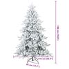 vidaXL Albero di Natale Artificiale con Rami Pieghevoli Bianco 180 cm