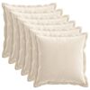 vidaXL Federa 6 pz HOUTEN Crema 35 x 35 cm Tessuto Chenille