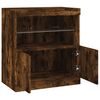 vidaXL Credenza con Luci LED Rovere Fumo 60x37x67 cm