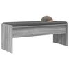 vidaXL Panca per ingresso con cuscino Grigio Sonoma 103 x 38 x 40 cm