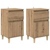 vidaXL Armadio da Notte 2 pz Rovere artigianale 40 x 35 x 70 cm