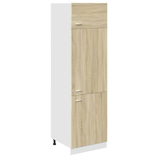 vidaXL Mobile per Frigo “Lyon” Rovere Sonoma 60x57x207 cm