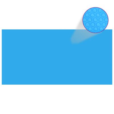 Telo Solare Copripiscina Copertura Rettangolare PE 732 x 366 cm Blu