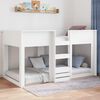 vidaXL Struttura letto a terra Bianco 80 x 200 cm Legno multistrato