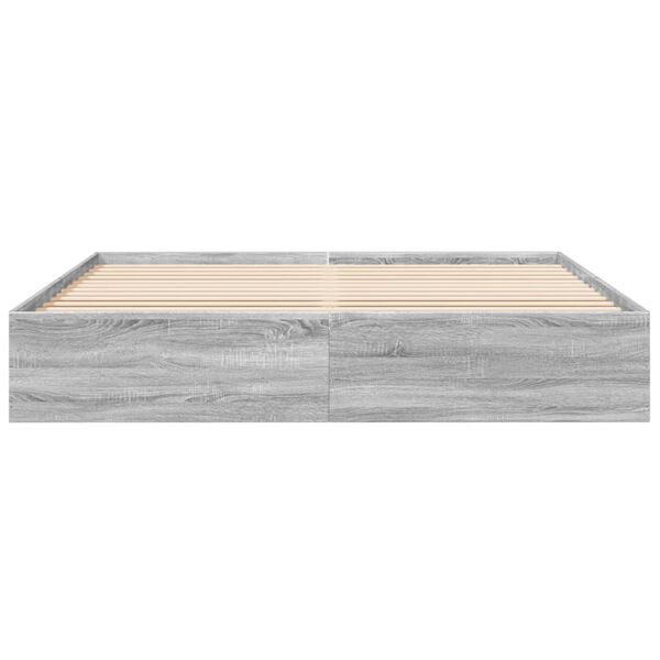 vidaXL Giroletto Grigio Sonoma 200x200 cm in Legno Multistrato