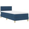 vidaXL Letto a molle con materasso Blu 90 x 200 cm Tessuto