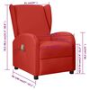 vidaXL Poltrona Wing Back Massaggiante Rosso Vino in Similpelle