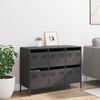 vidaXL Credenza Nera 101,5x39x73,5 cm in Acciaio Laminato a Freddo
