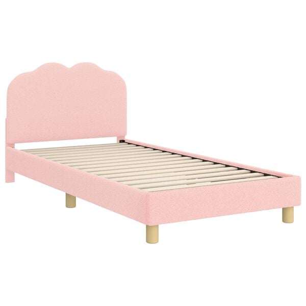 vidaXL Struttura letto bambini con testata Rosa 90 x 200 cm