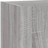 vidaXL Mobili TV a Muro con LED 4pz Grigio Sonoma in Legno Multistrato