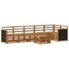 vidaXL Set di divani da esterno 6 pz Naturale Legno di Acacia Massello