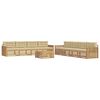 vidaXL Set di divani da esterno 9 pz Bianco e Beige Poliestere
