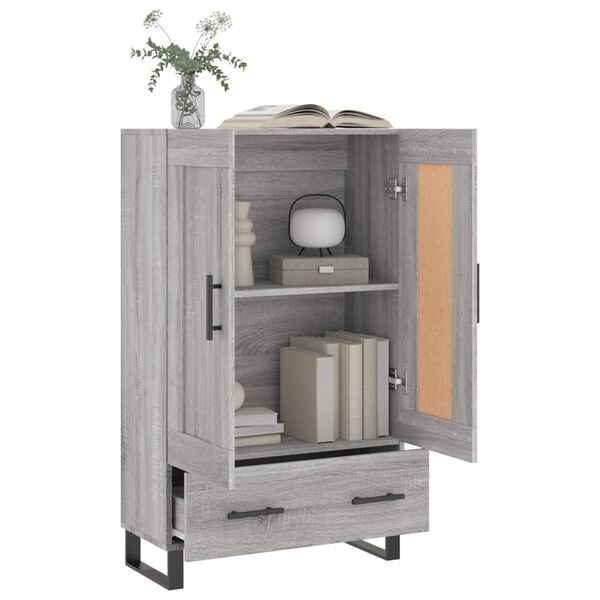 vidaXL Credenza Grigio Sonoma 69,5x31x115 cm in Legno Multistrato