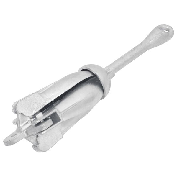 vidaXL Ancora Pieghevole Argento 6 kg in Ghisa Zincata a Caldo