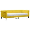 vidaXL Divano Letto con Materasso Giallo 90x200 cm in Velluto