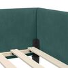 vidaXL Cornice del letto ad angolo Verde Scuro 90 cm x 190 cm Velluto
