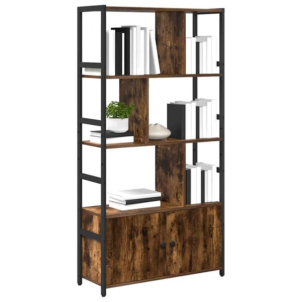 vidaXL Libreria Rovere fum&eacute; 80 x 30 x 155,5 cm Legno multistrato