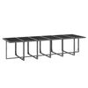 vidaXL Set da Pranzo per Giardino 13 pz con Cuscini Polyrattan Grigio