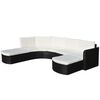 vidaXL Set Divani da Giardino 4 pz con Cuscini in Polyrattan Nero