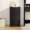 vidaXL Credenza Rovere nero 40 x 41 x 75 cm Legno multistrato