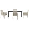 vidaXL Set da Pranzo per Giardino 5 pcs Grigio chiaro polyrattan