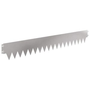 vidaXL Bordura per Prato 10 pz 103 x 15 cm Acciaio Argento