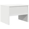 vidaXL Comodino Bianco 40x30x30 cm Legno Ingegnerizzato